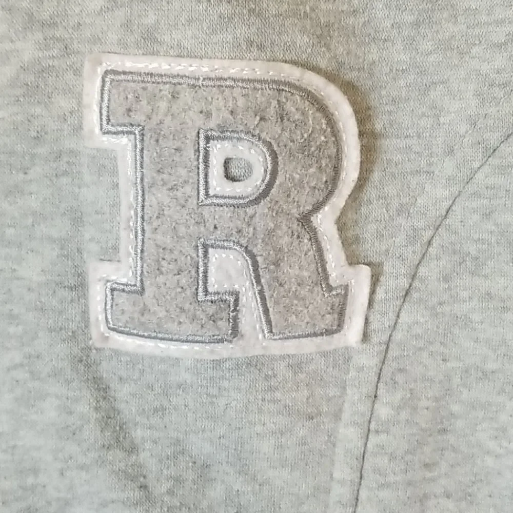 Dots Gray & White Varsity Full‎ Front Zip Jacket Size XL